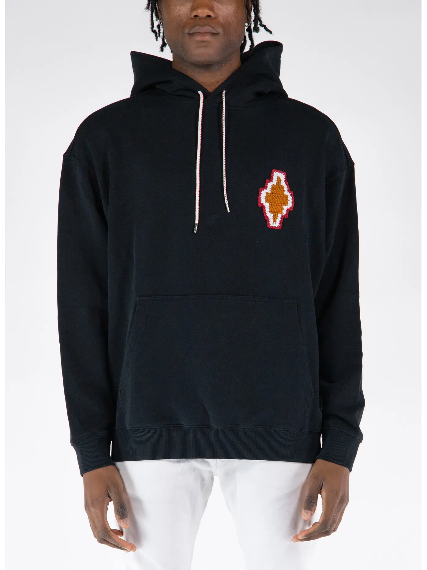     -MARCELO BURLON    -FELPA HOODIE MACRAME CROSS PATCH-
