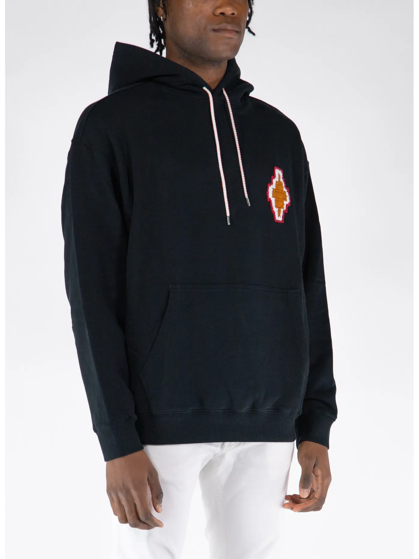     -MARCELO BURLON    -FELPA HOODIE MACRAME CROSS PATCH-