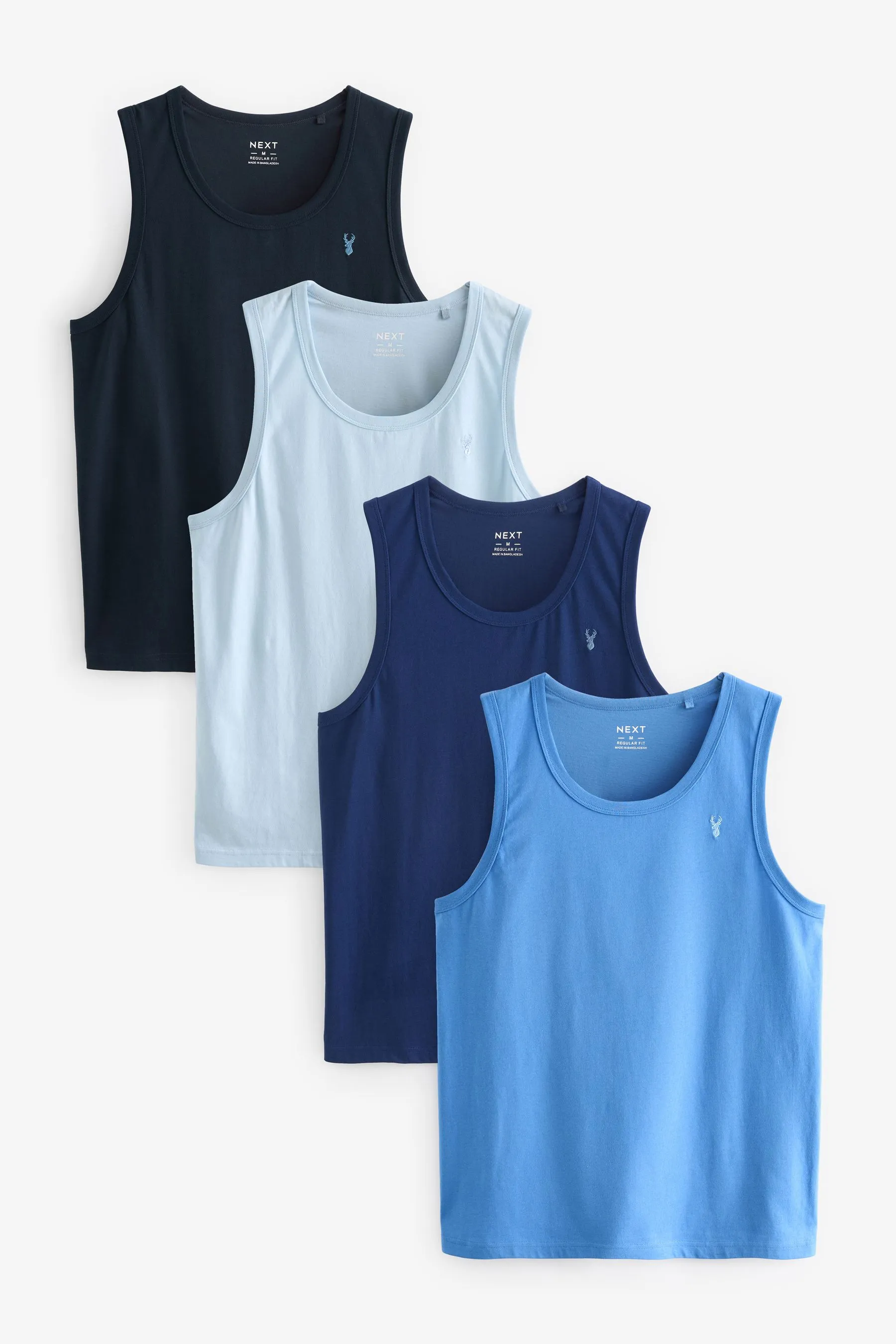 100% Cotton Vests 4 Pack    