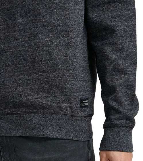 11 PROJECT Felpa uomo Olavi maglia girocollo screziata 20714095 200278 Grigio scuro