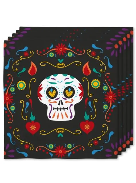 16 tovaglioli Calavera Catrina Halloween (33 x 33 cm) - Day of the Dead