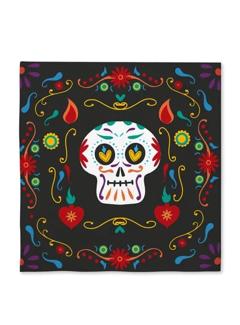 16 tovaglioli Calavera Catrina Halloween (33 x 33 cm) - Day of the Dead
