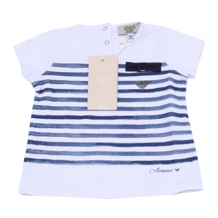 1826Y comleto bimba girl ARMANI BABY cotton blue JEGGING trouser+ t-shirt