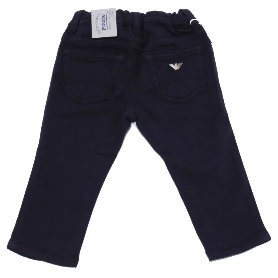 1826Y comleto bimba girl ARMANI BABY cotton blue JEGGING trouser+ t-shirt