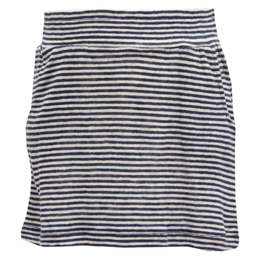 3986X gonna bimba SUN 68 linen long skirt blue/white lino
