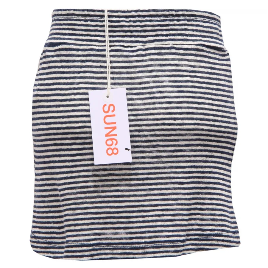 3986X gonna bimba SUN 68 linen long skirt blue/white lino