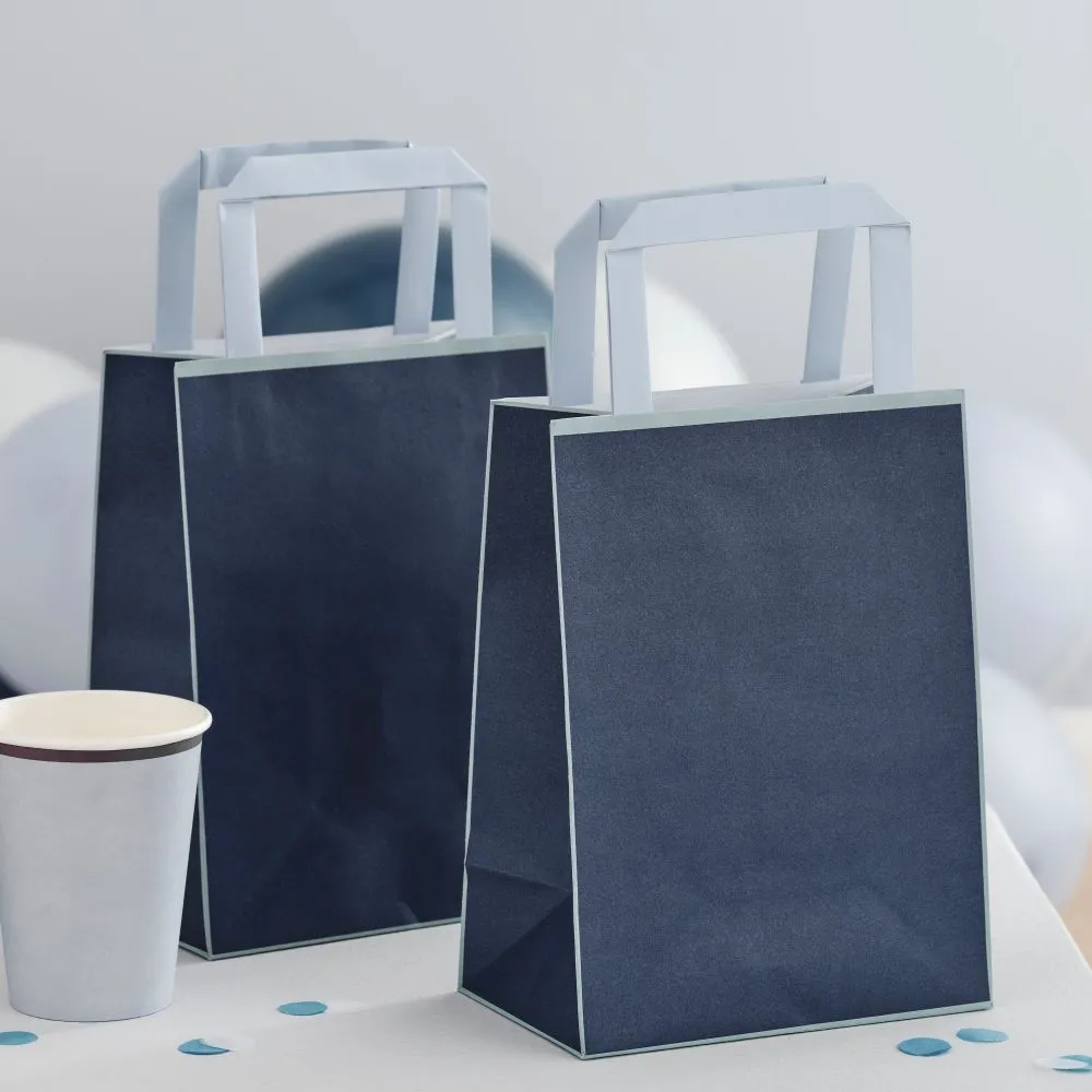5 sacchetti regalo ecologici blu