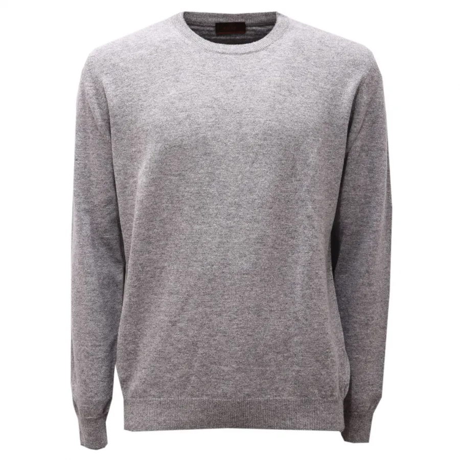 5493AF maglione uomo ALTEA grey wool sweater man
