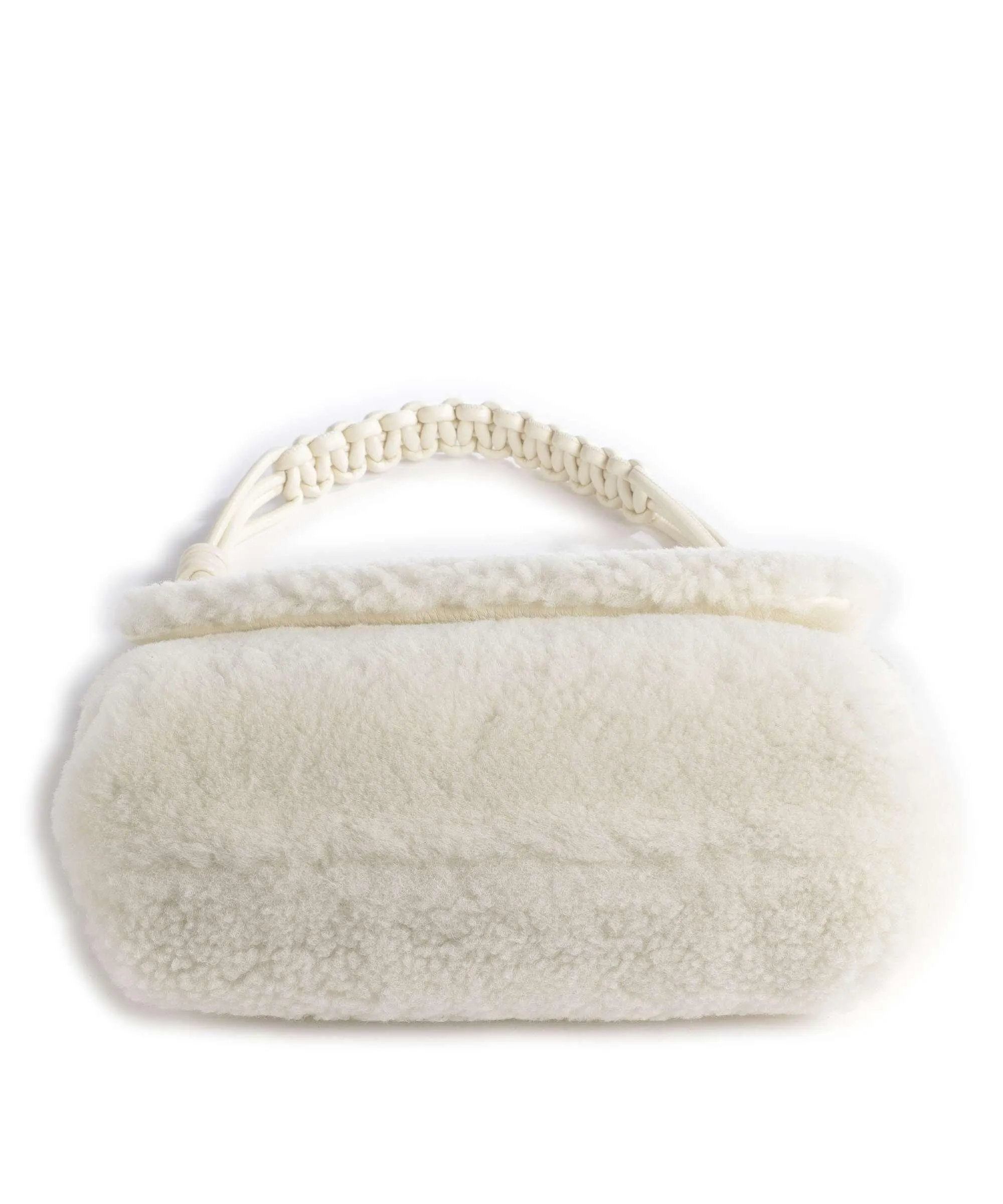  Abro Shearling Poppy Borsa a spalla pelliccia avorio  
