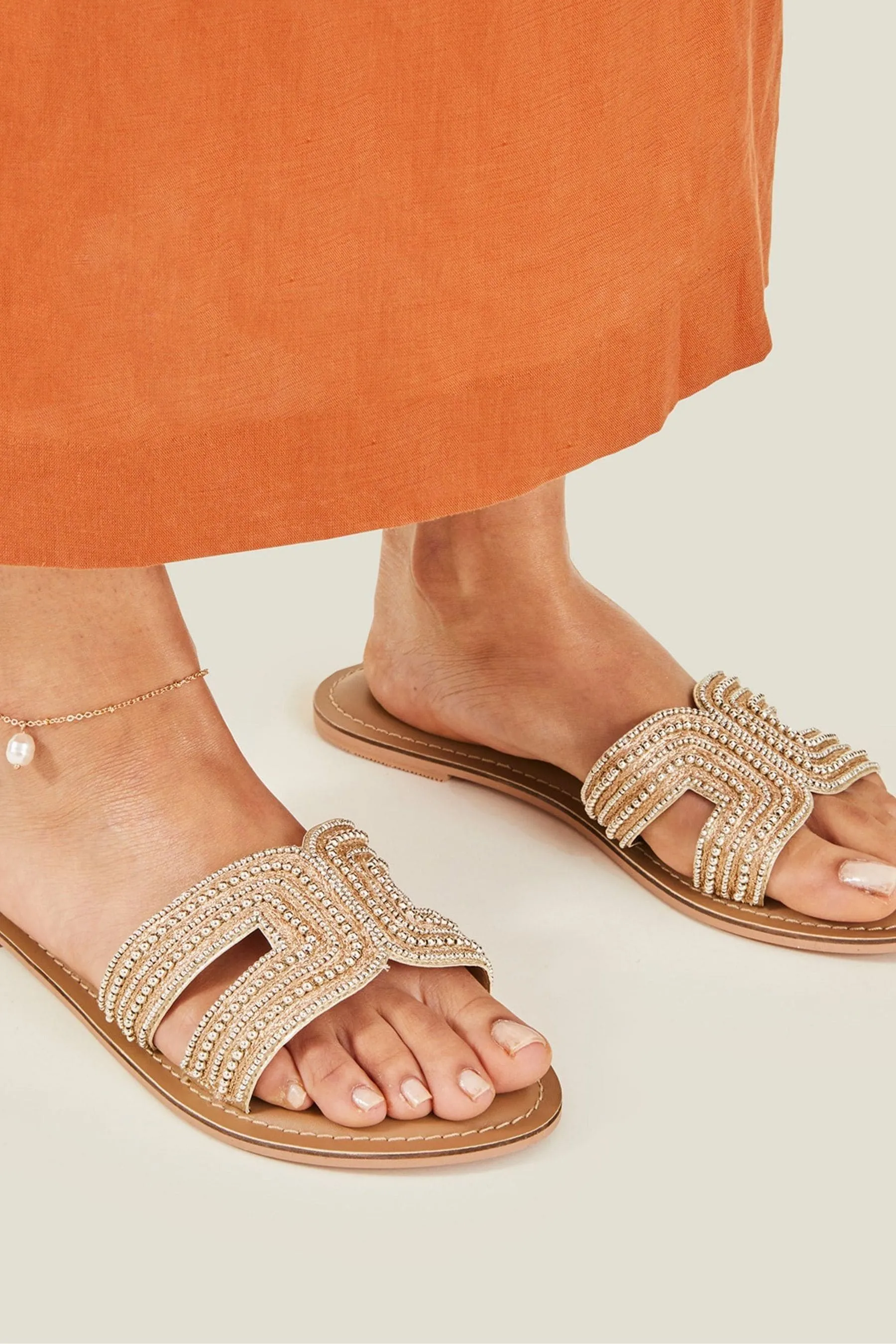 Accessorize - Bella - Vestibilità ampia Sandali con perline