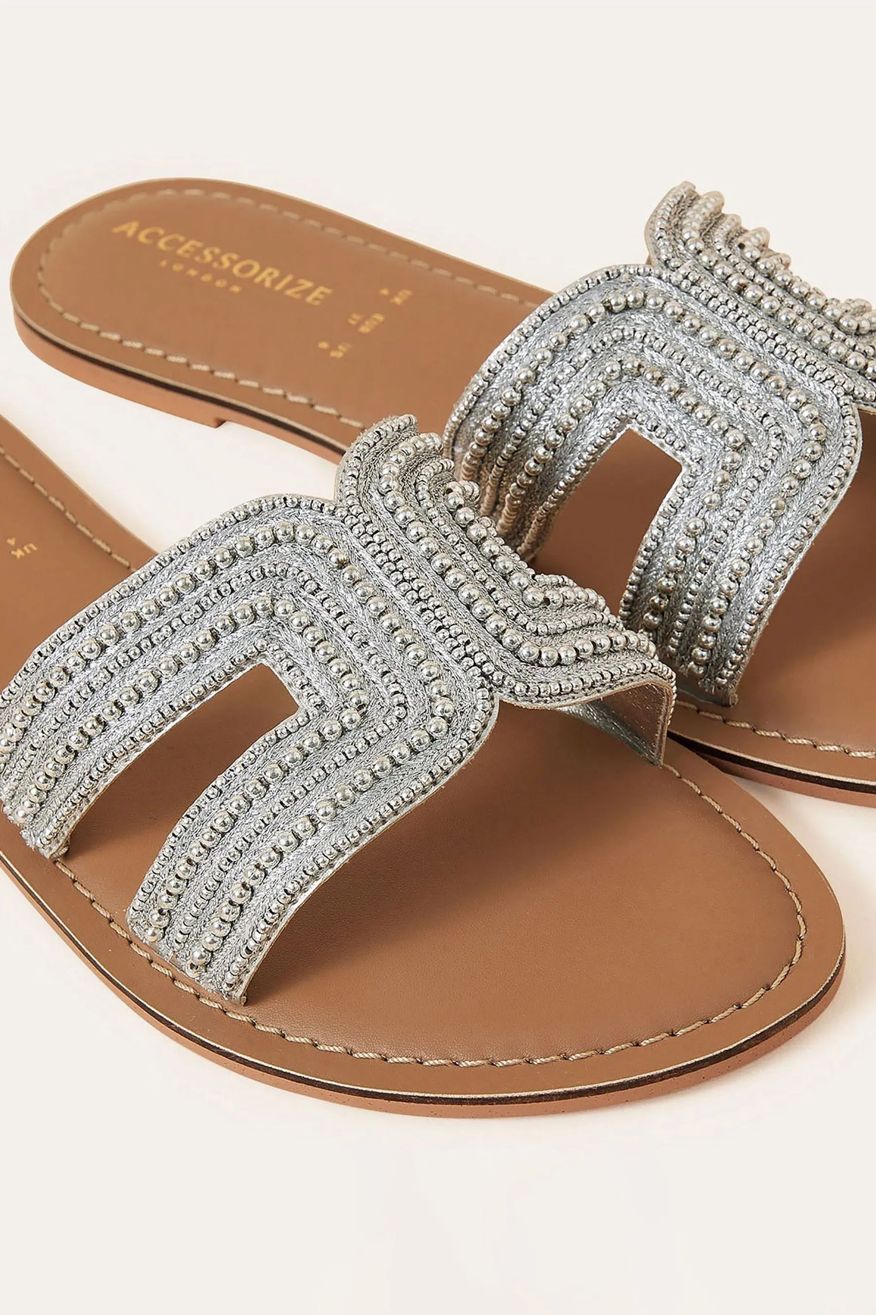 Accessorize - Sandali con perline a specchio
