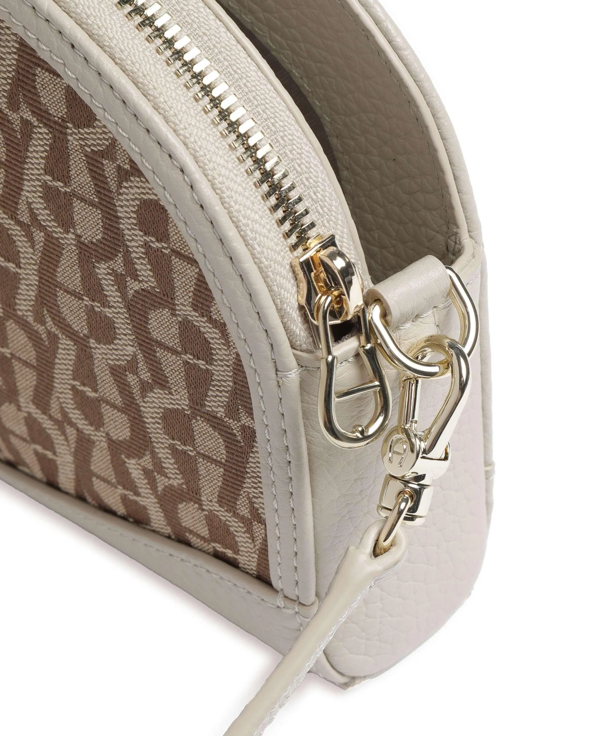  Aigner Emea Borsetta porta cellulare pelle di vacchetta grana, tissu beige  