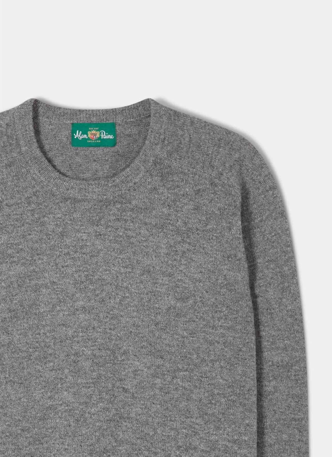 Alan Paine Maglione Lambswool Grey Mix