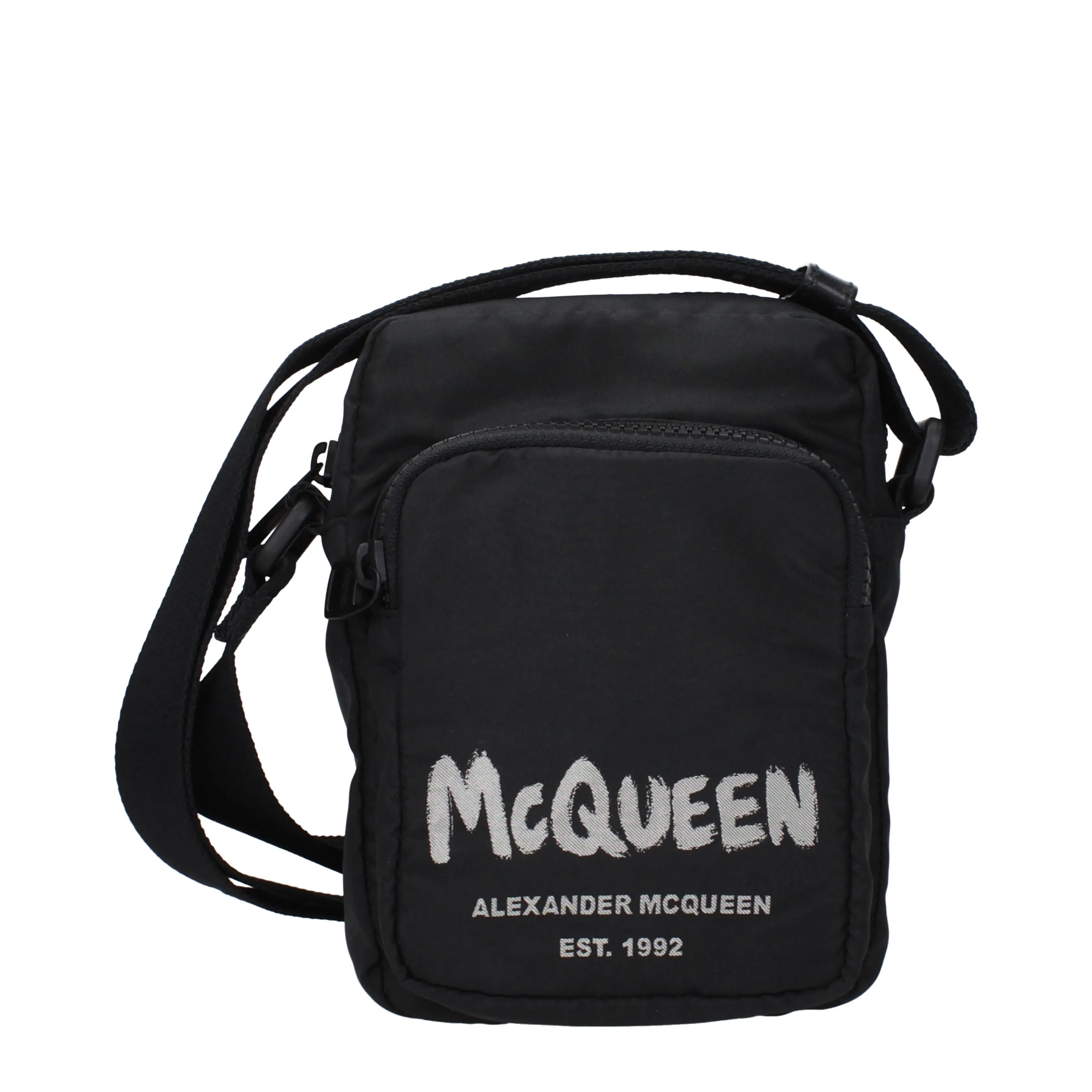 Alexander McQueen Borse a Tracolla Urban Uomo Tessuto Nero