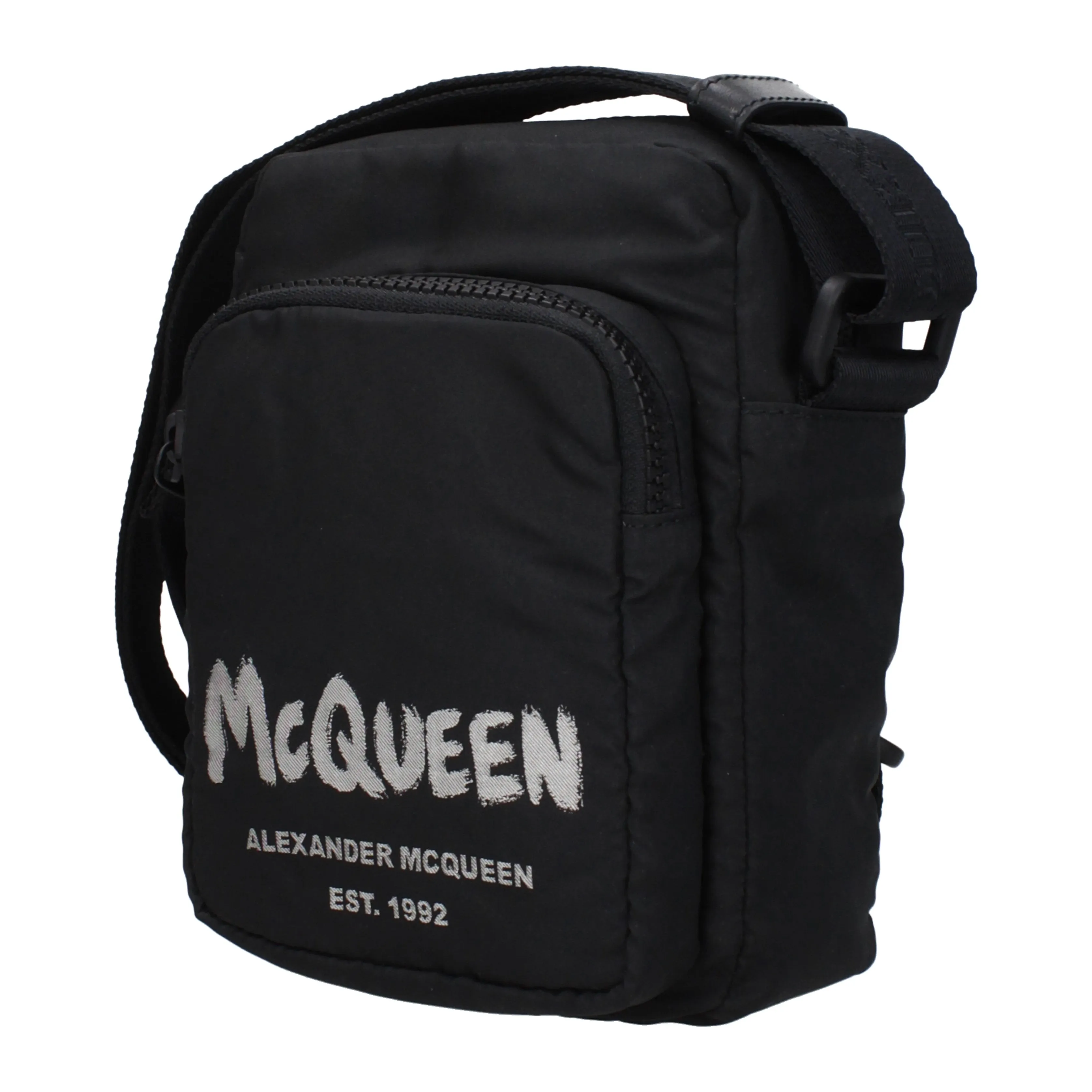 Alexander McQueen Borse a Tracolla Urban Uomo Tessuto Nero