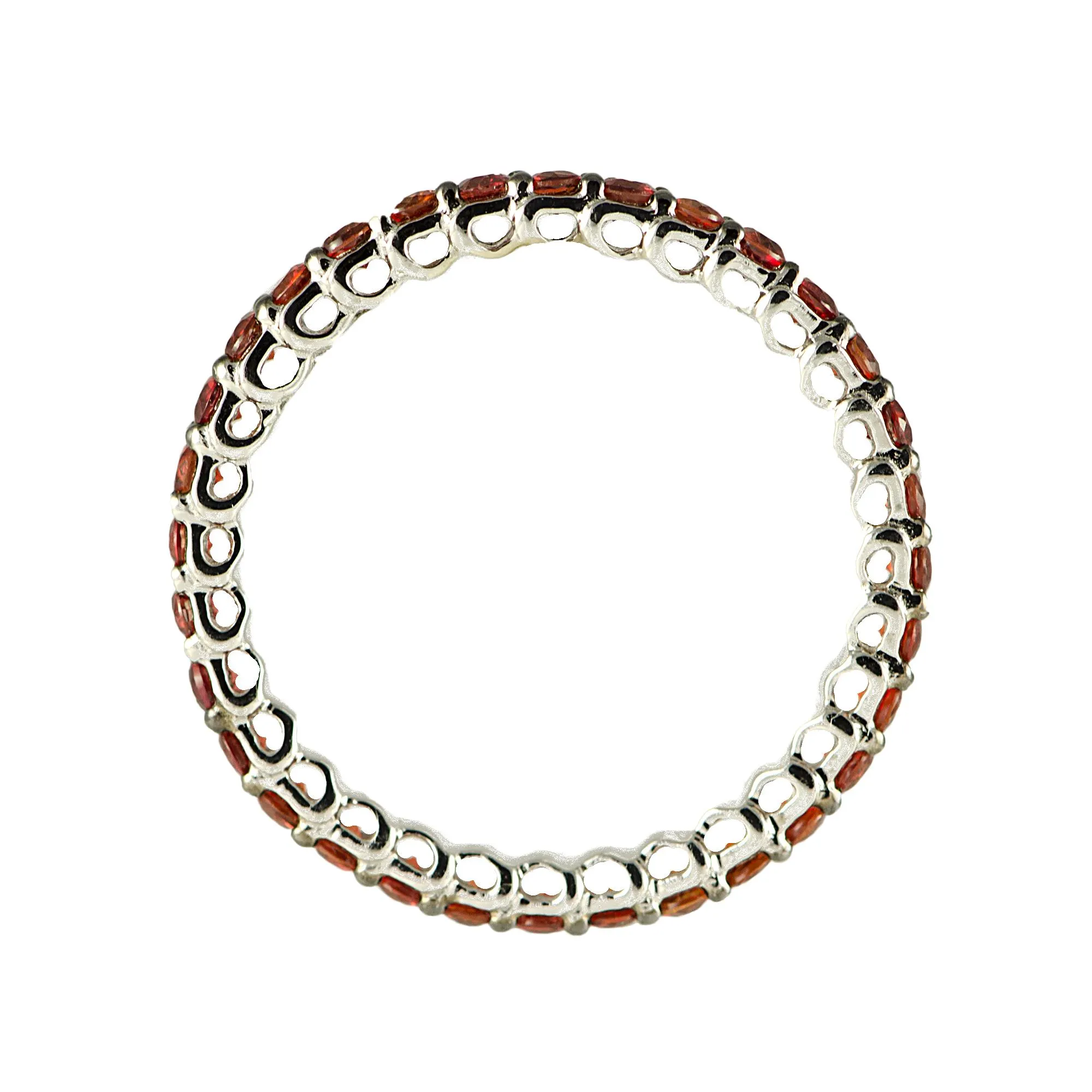 ANELLO IN ORO BIANCO E ZAFFIRI ROSSI CT 1,13 MIS 13
