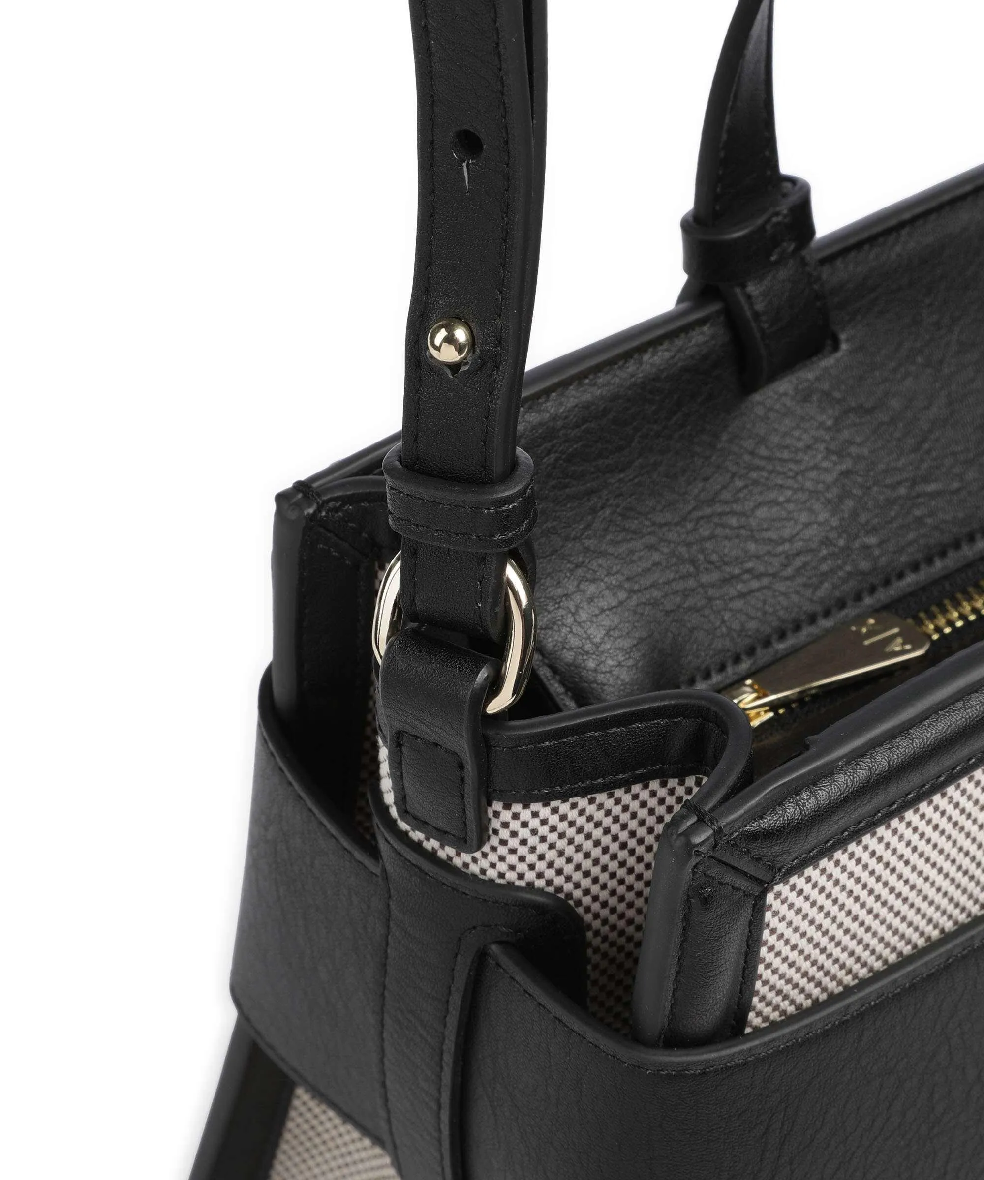  Armani Exchange Borsa a mano cotone, poliestere nero/bianco  