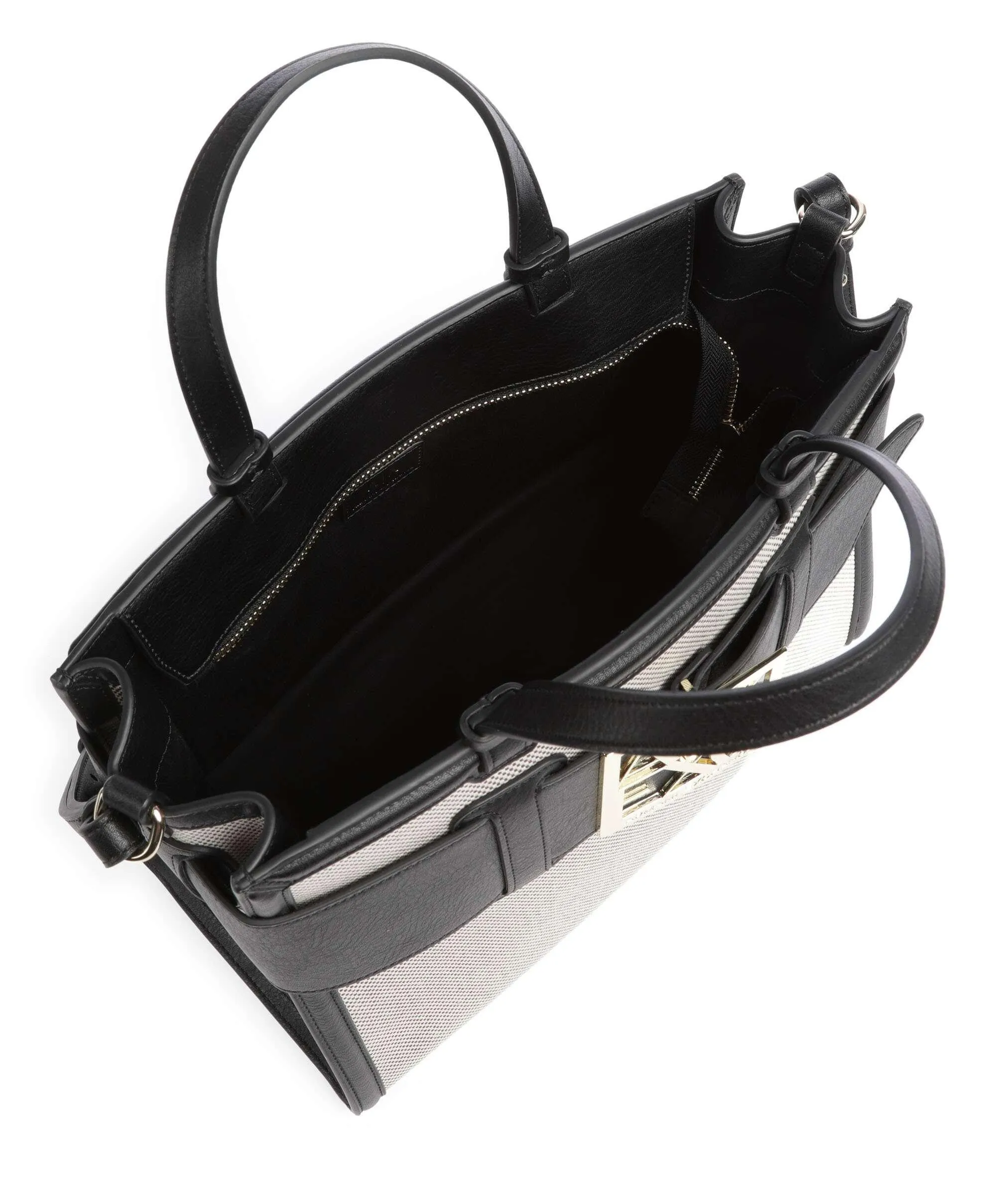  Armani Exchange Borsa a mano cotone, poliestere nero/bianco  