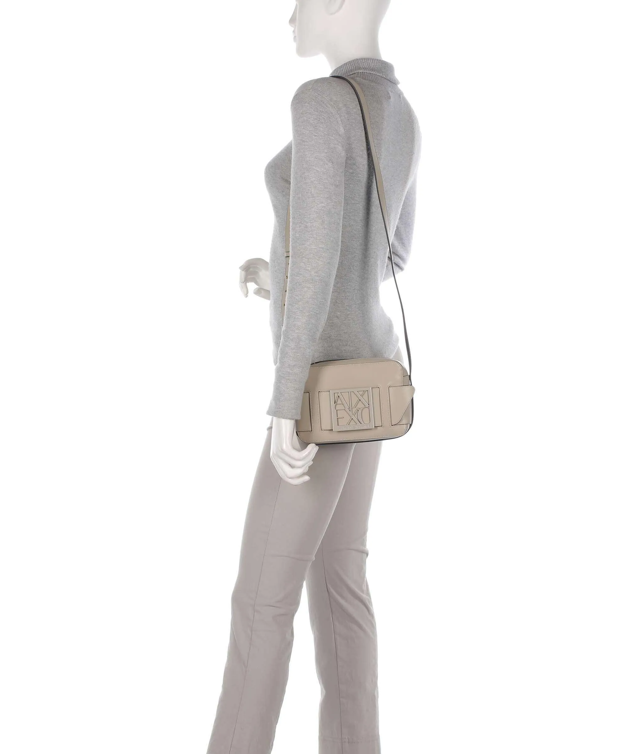  Armani Exchange Susie Borsa a tracolla pelle sintetica beige  