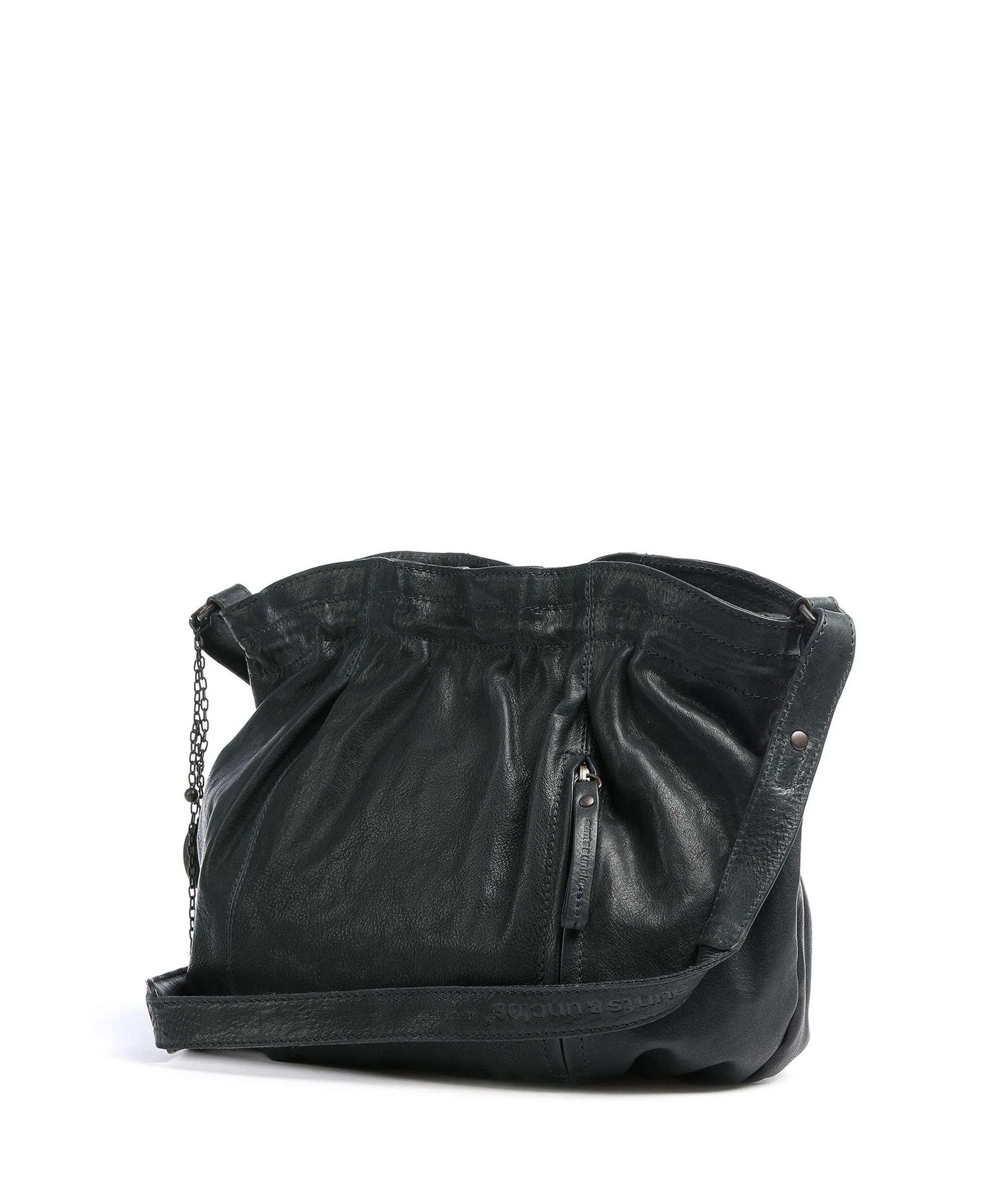  Aunts & Uncles Coffee Klatsch Hannah Borsa a spalla pelle granulata verde scuro  