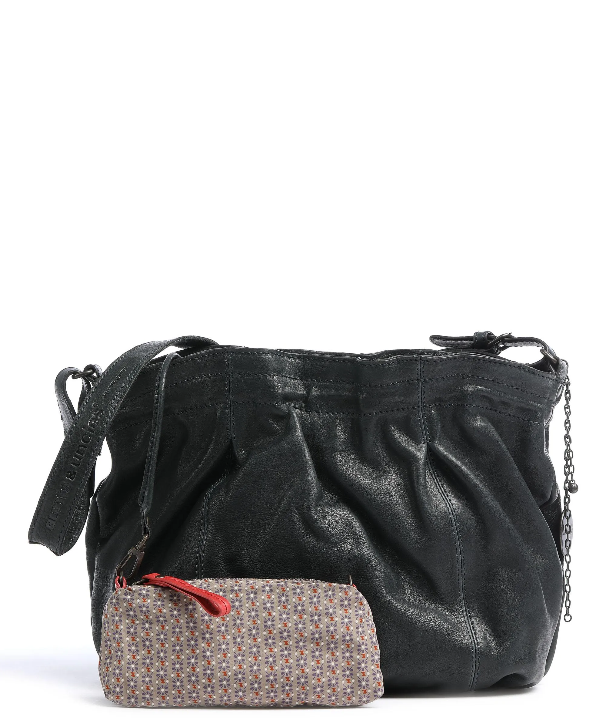  Aunts & Uncles Coffee Klatsch Hannah Borsa a spalla pelle granulata verde scuro  