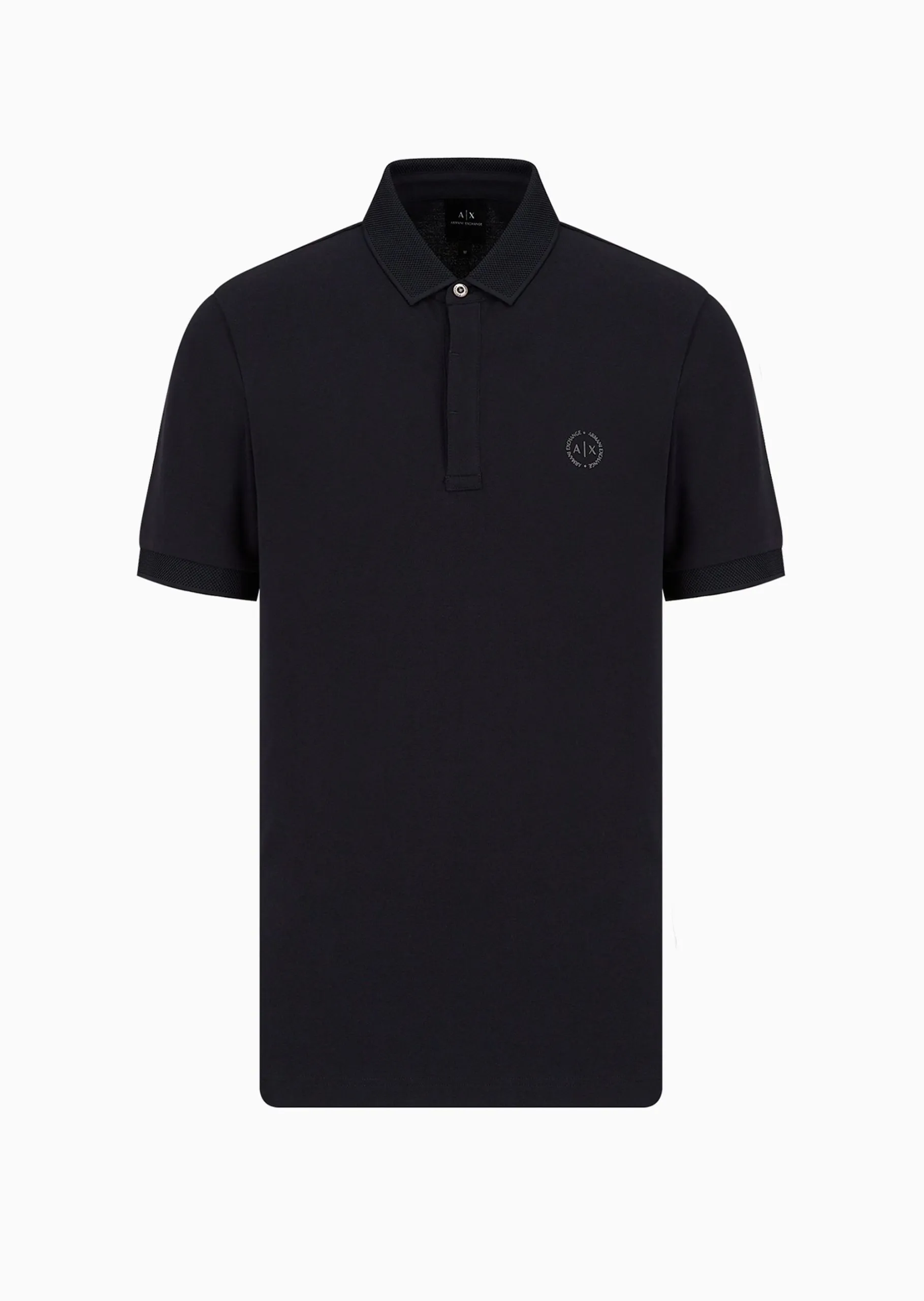 AX – POLO SLIM FIT IN PIQUET CON DETTAGLI A NIDO D’APE