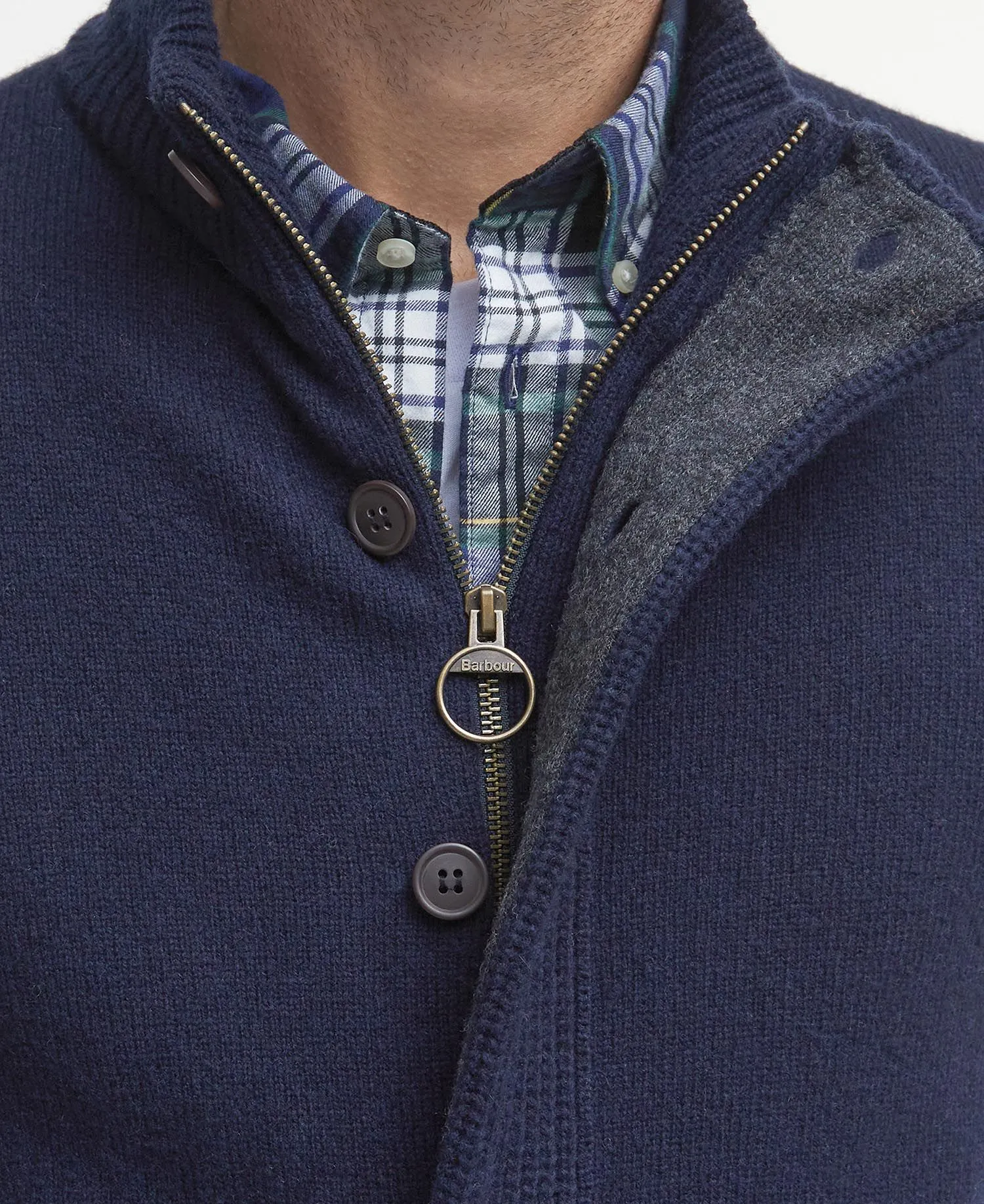 Barbour Barbour Maglione con zip Patch