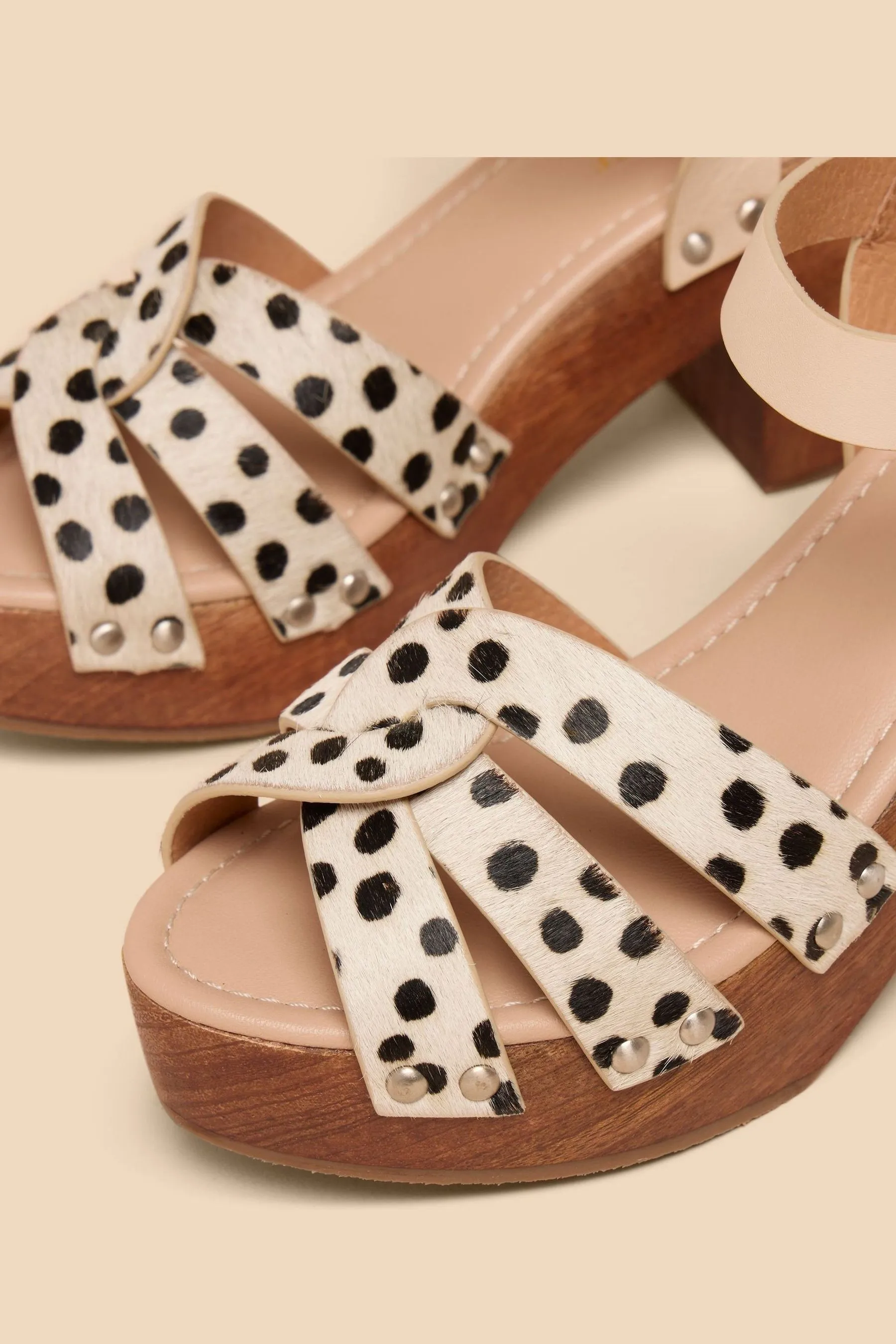 Bianco - Stuff - Cosmo - Sabot in pelle con tacco