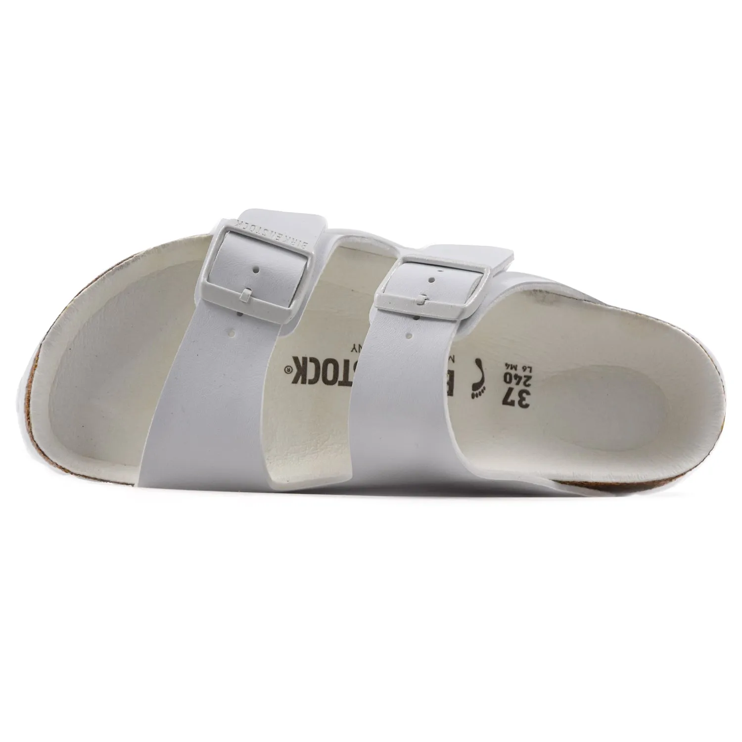 Birkenstock Arizona Sandali Donna Bianco Con Plantare Soft