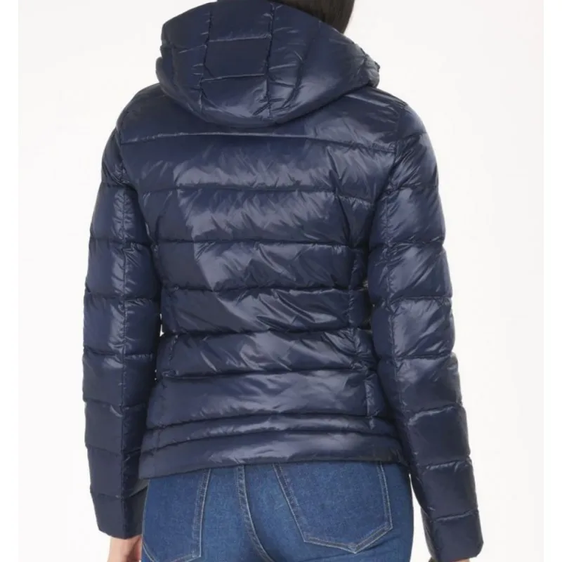 BLAUER piumino sfiancato corto con cappuccio BLU