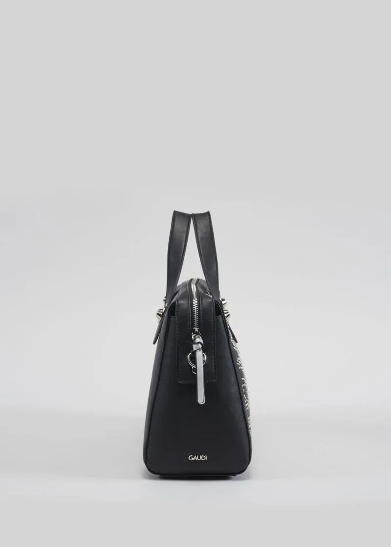 Borsa a mano con micro borchie