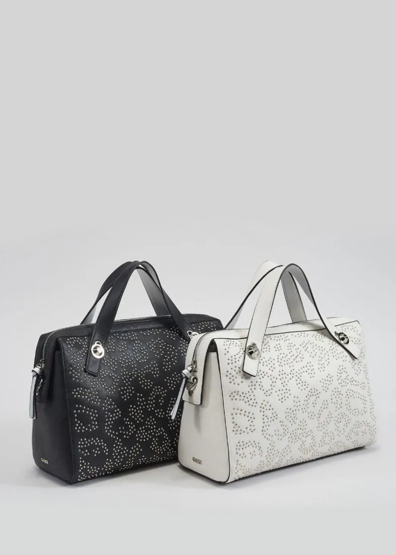 Borsa a mano con micro borchie