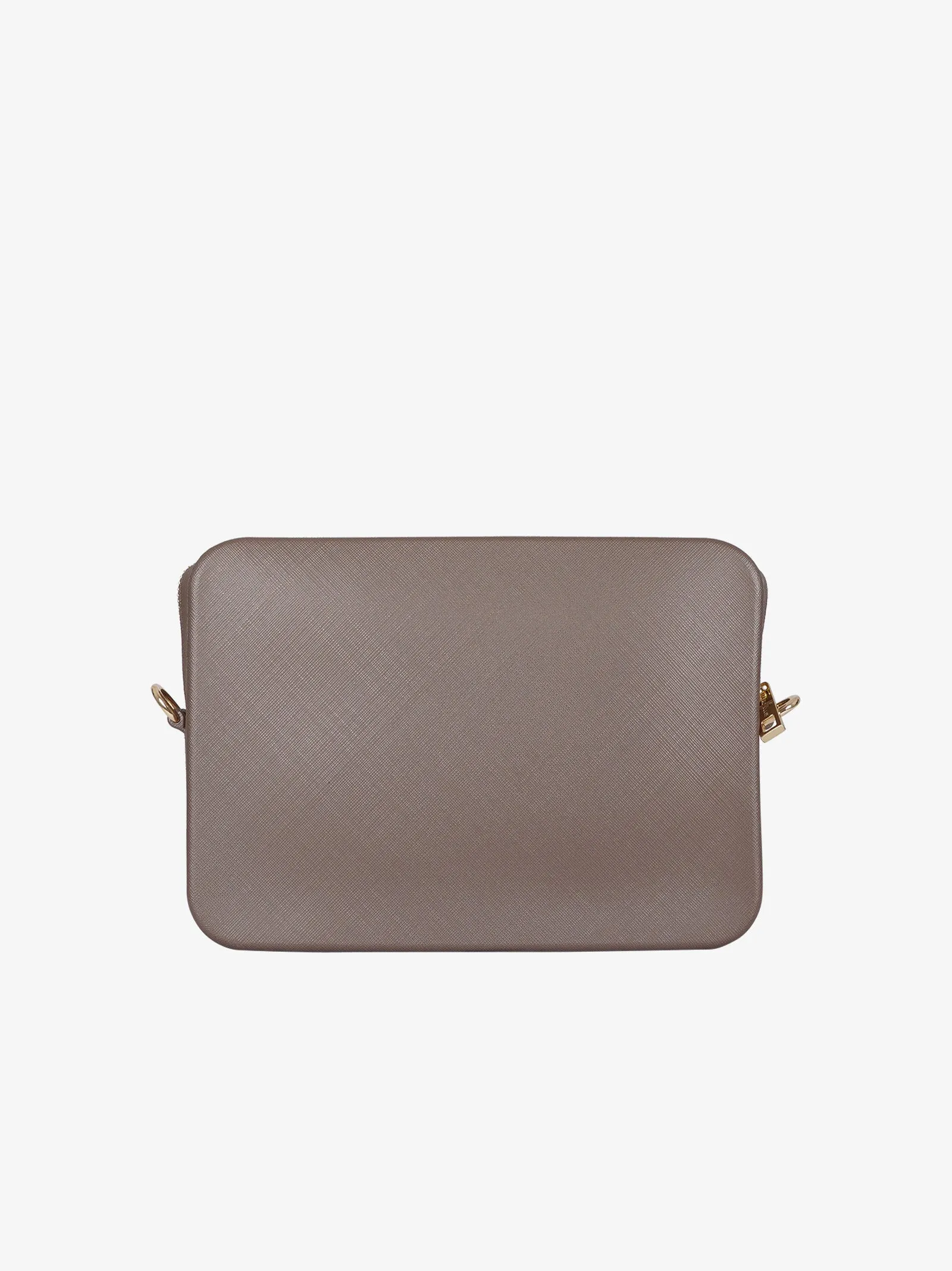 Borsa a spalla Flat Flowe donna bronzo