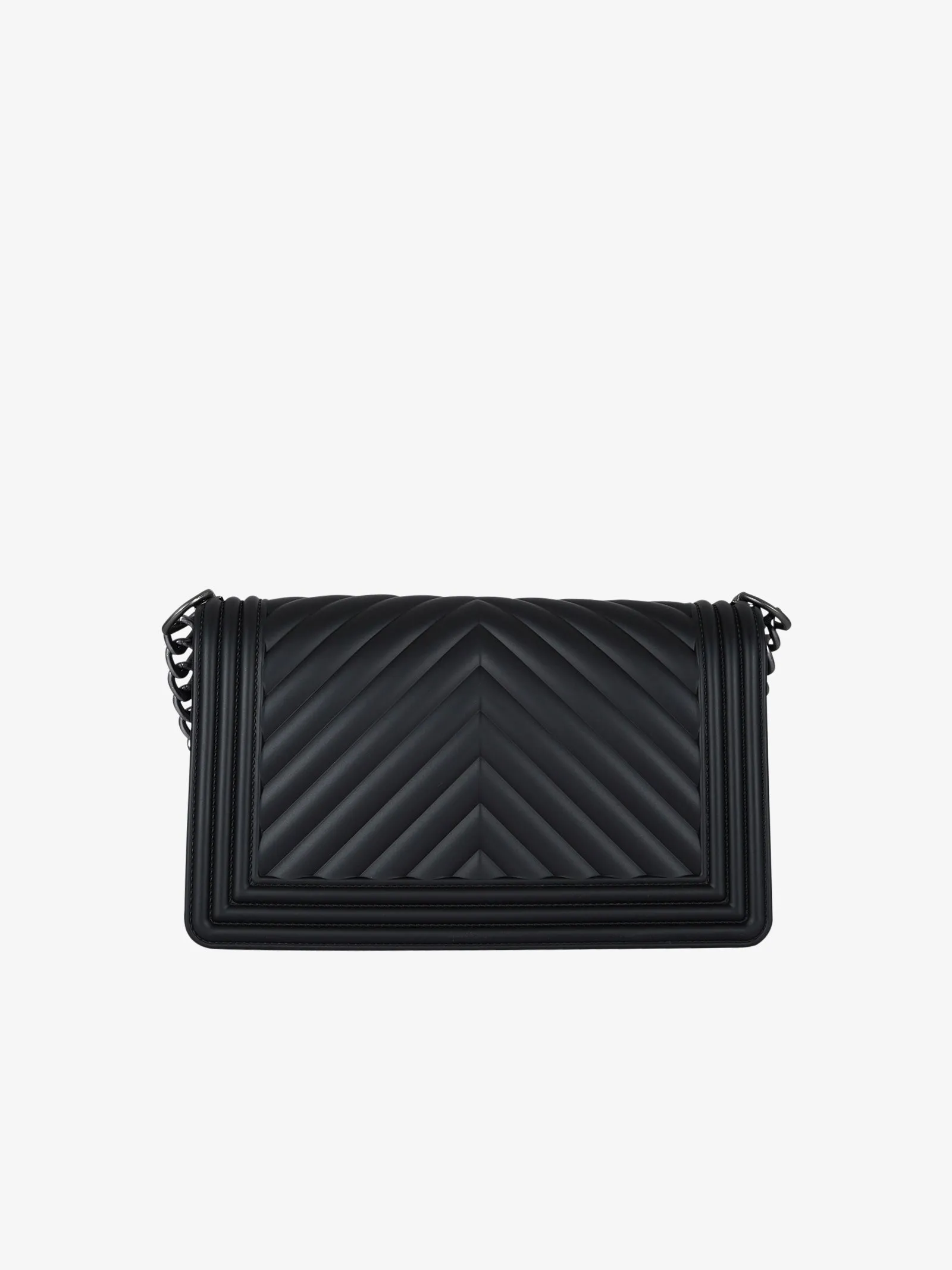 Borsa a spalla Flat M 24 donna PVC nero