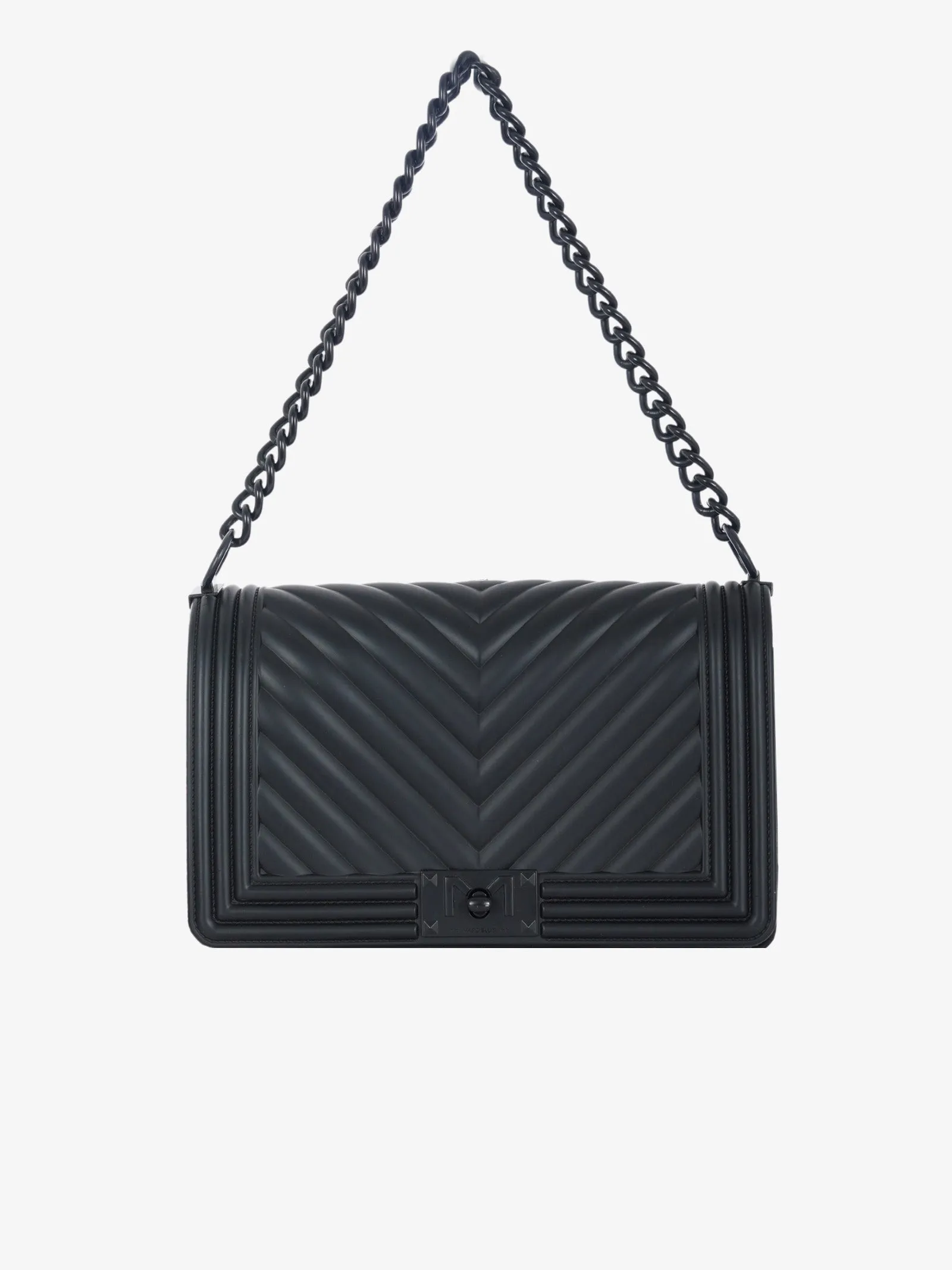 Borsa a spalla Flat M donna nero