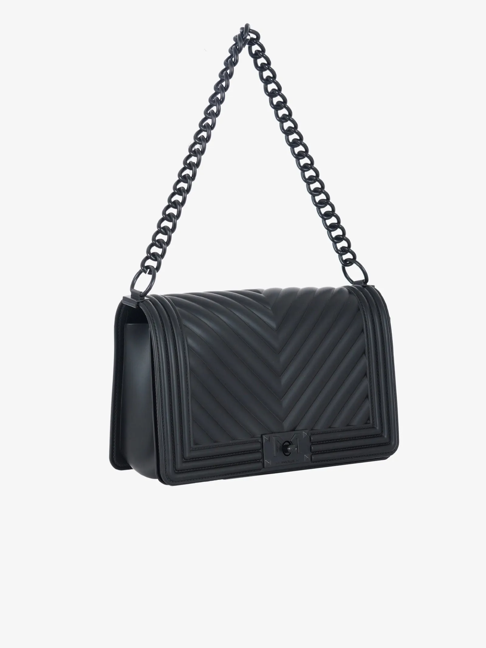Borsa a spalla Flat M donna nero