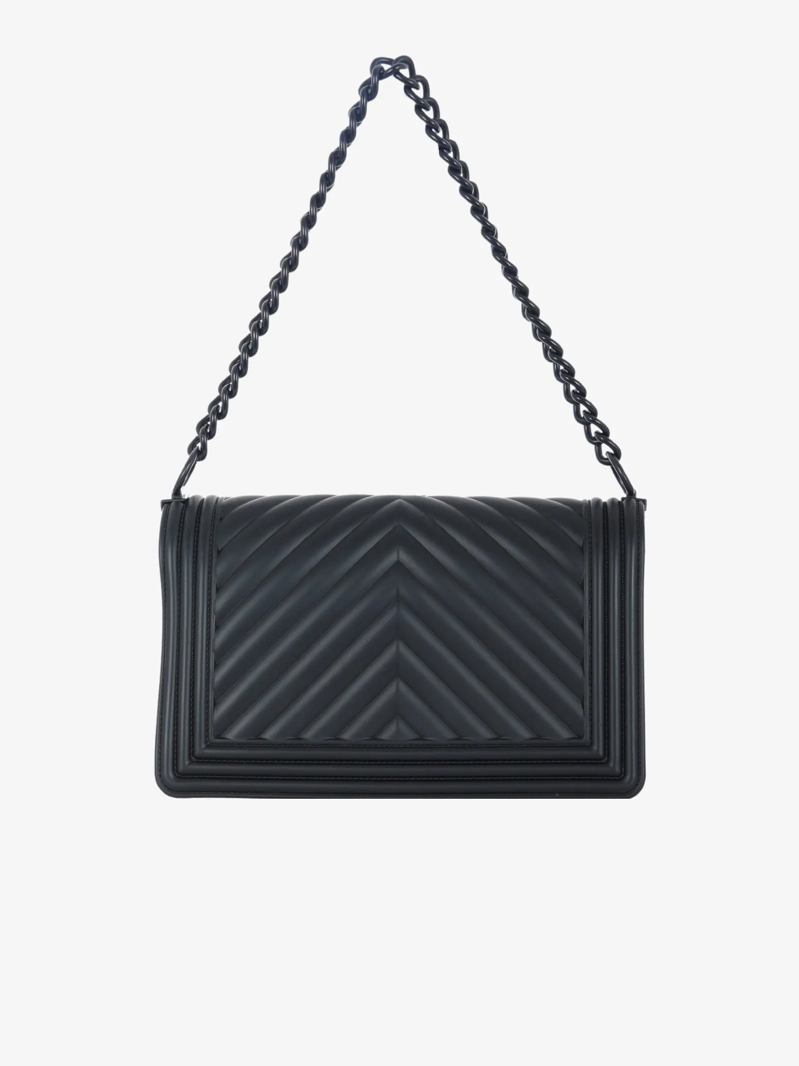 Borsa a spalla Flat M donna nero