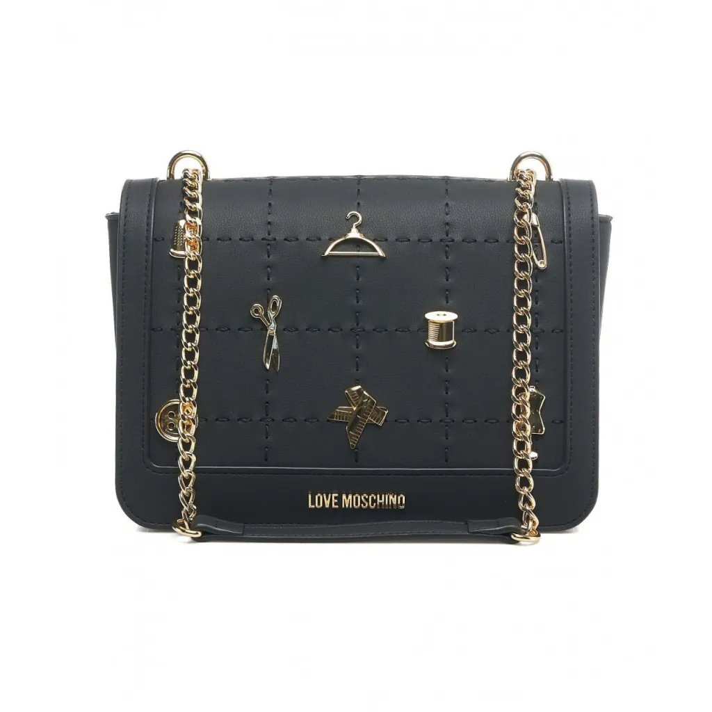 Borsa a tracolla con appliqu nero