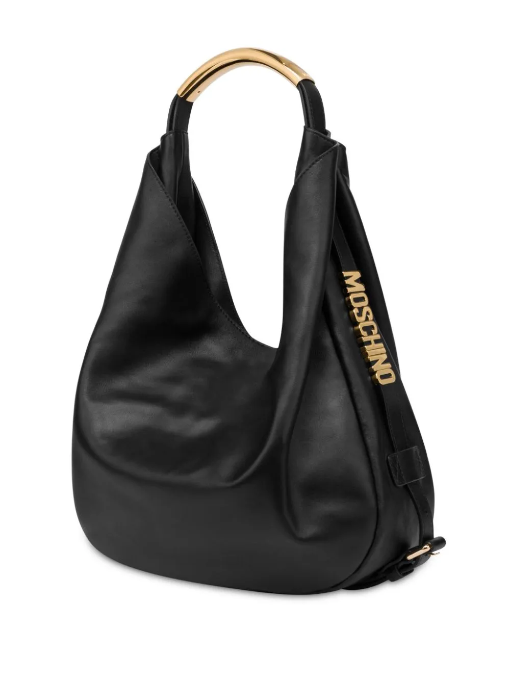 Borsa a tracolla in pelle morbida Moschino