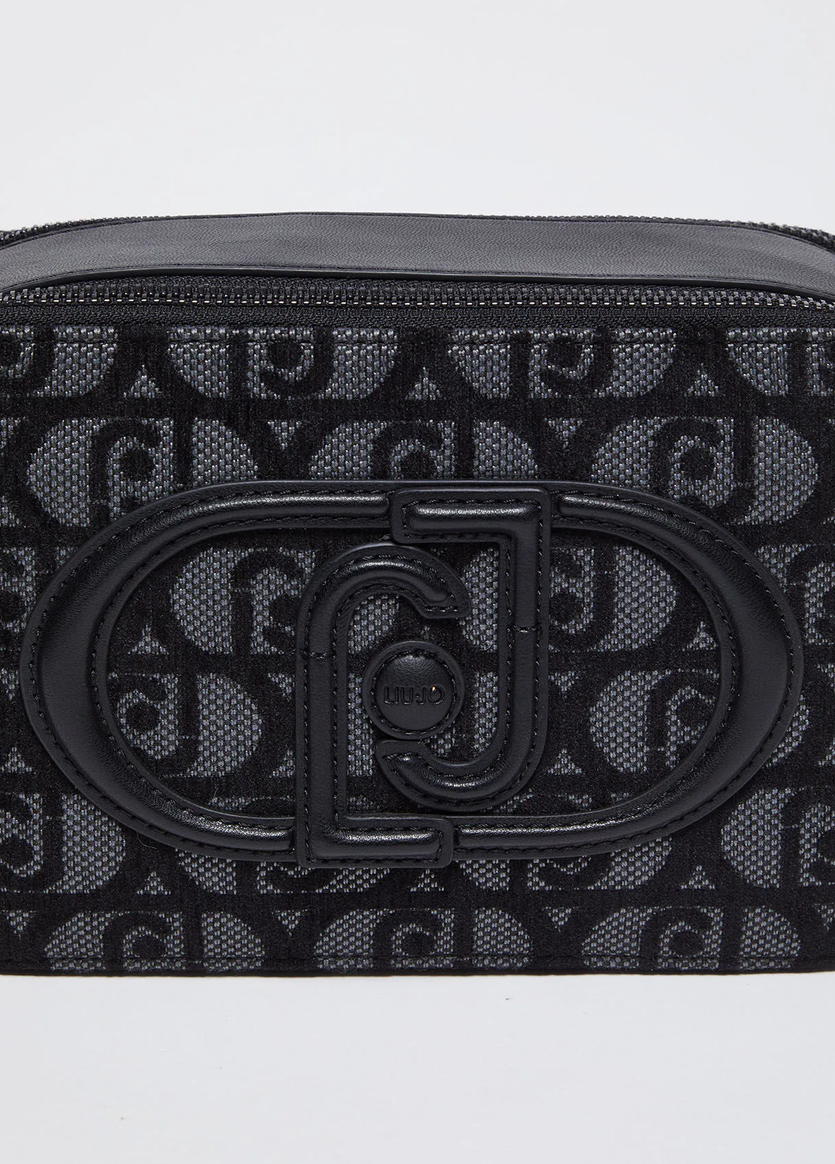 Borsa a tracolla jacquard con logo