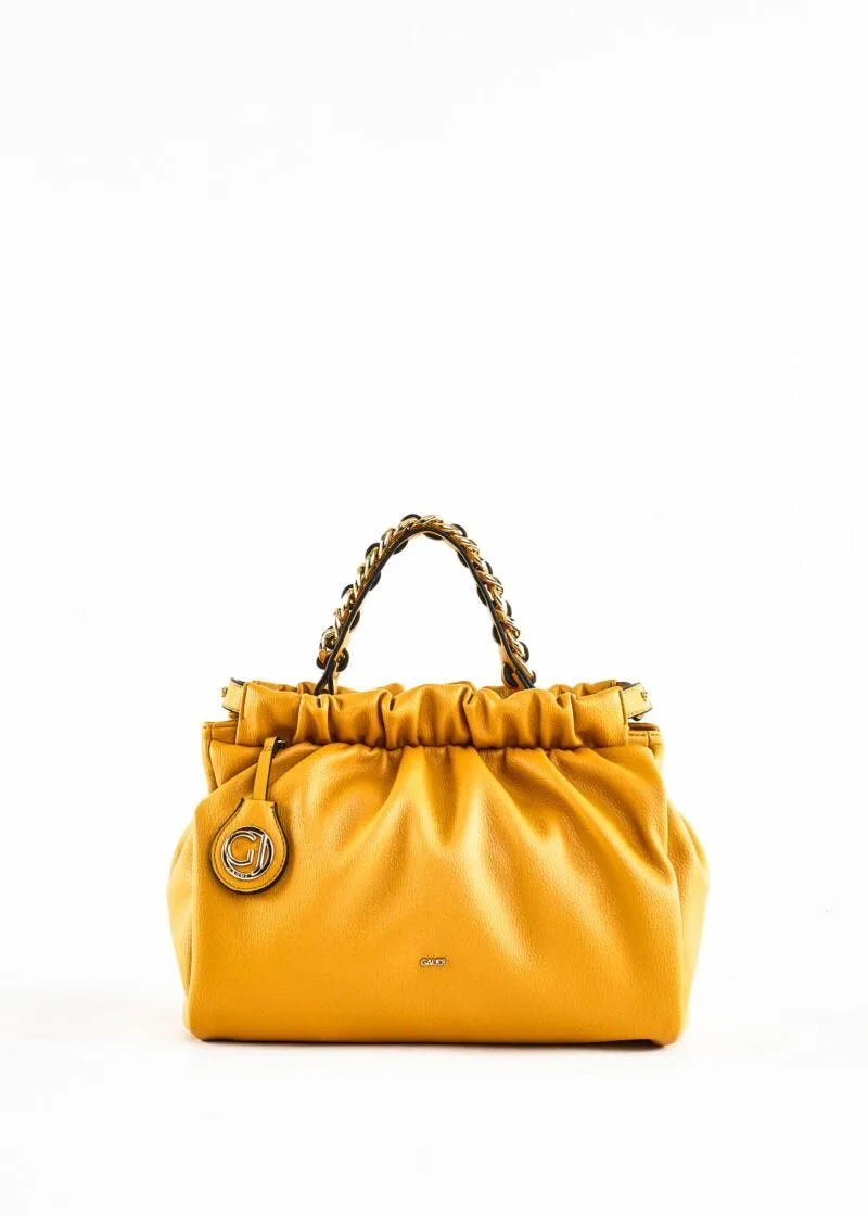 Borsa in simil pelle a pieghe