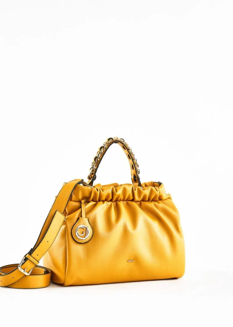 Borsa in simil pelle a pieghe