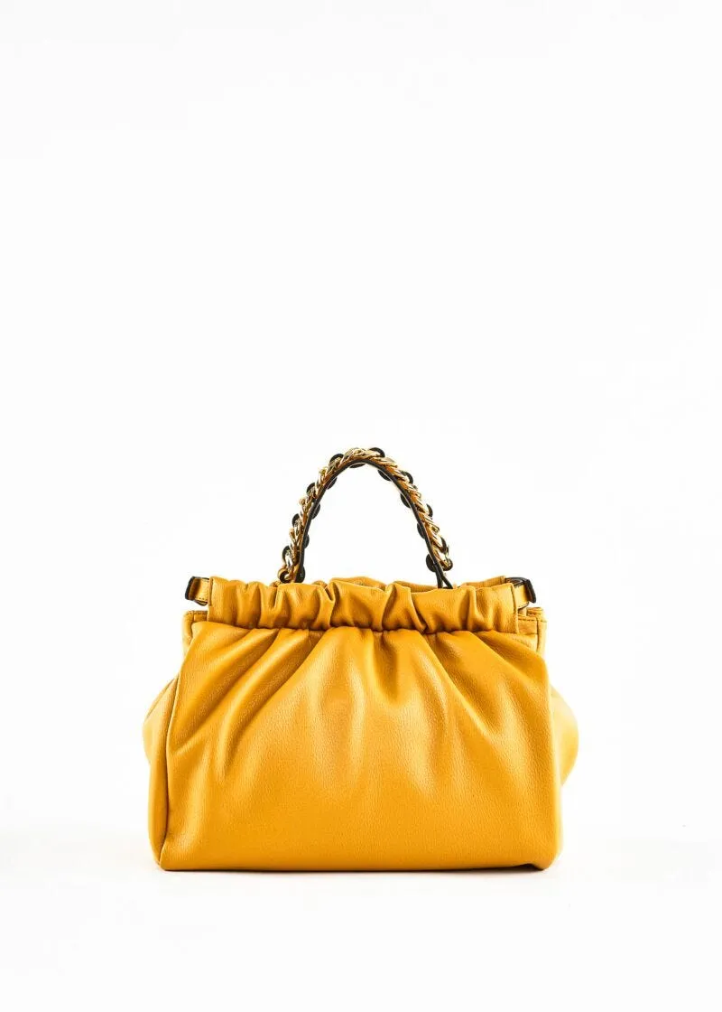 Borsa in simil pelle a pieghe