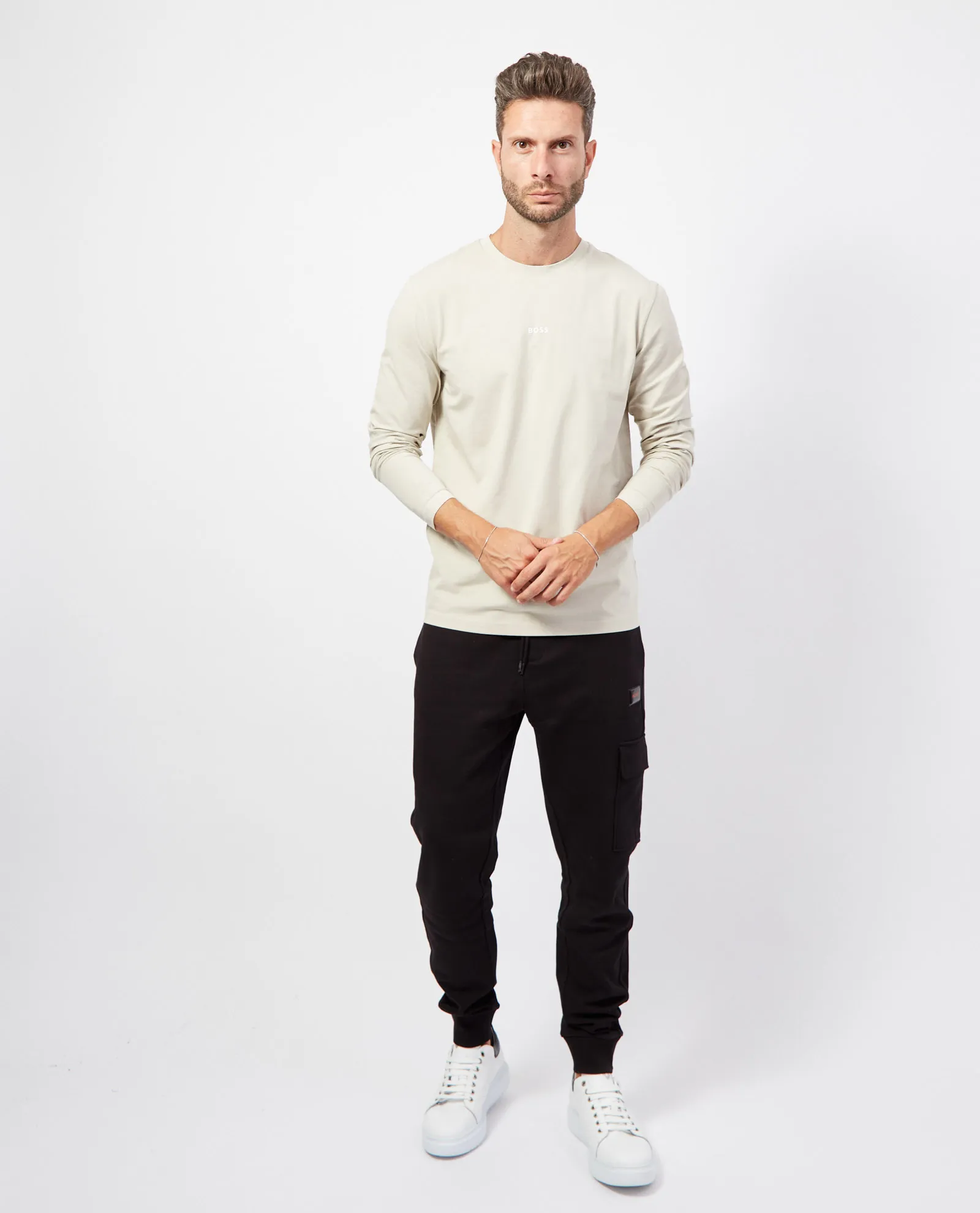 BOSS      Maglietta uomo Boss regular fit in cotone con logo
