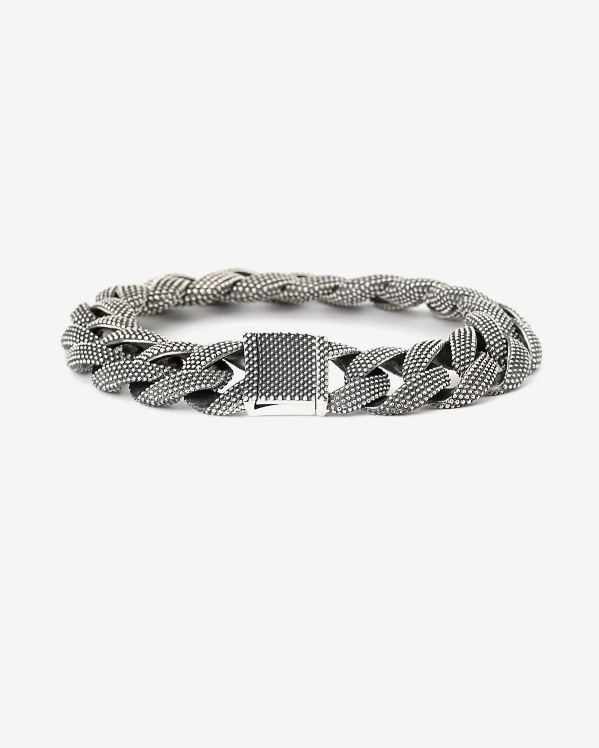 BRACCIALE GRUMETTA PUNTINATA IN ARGENTO