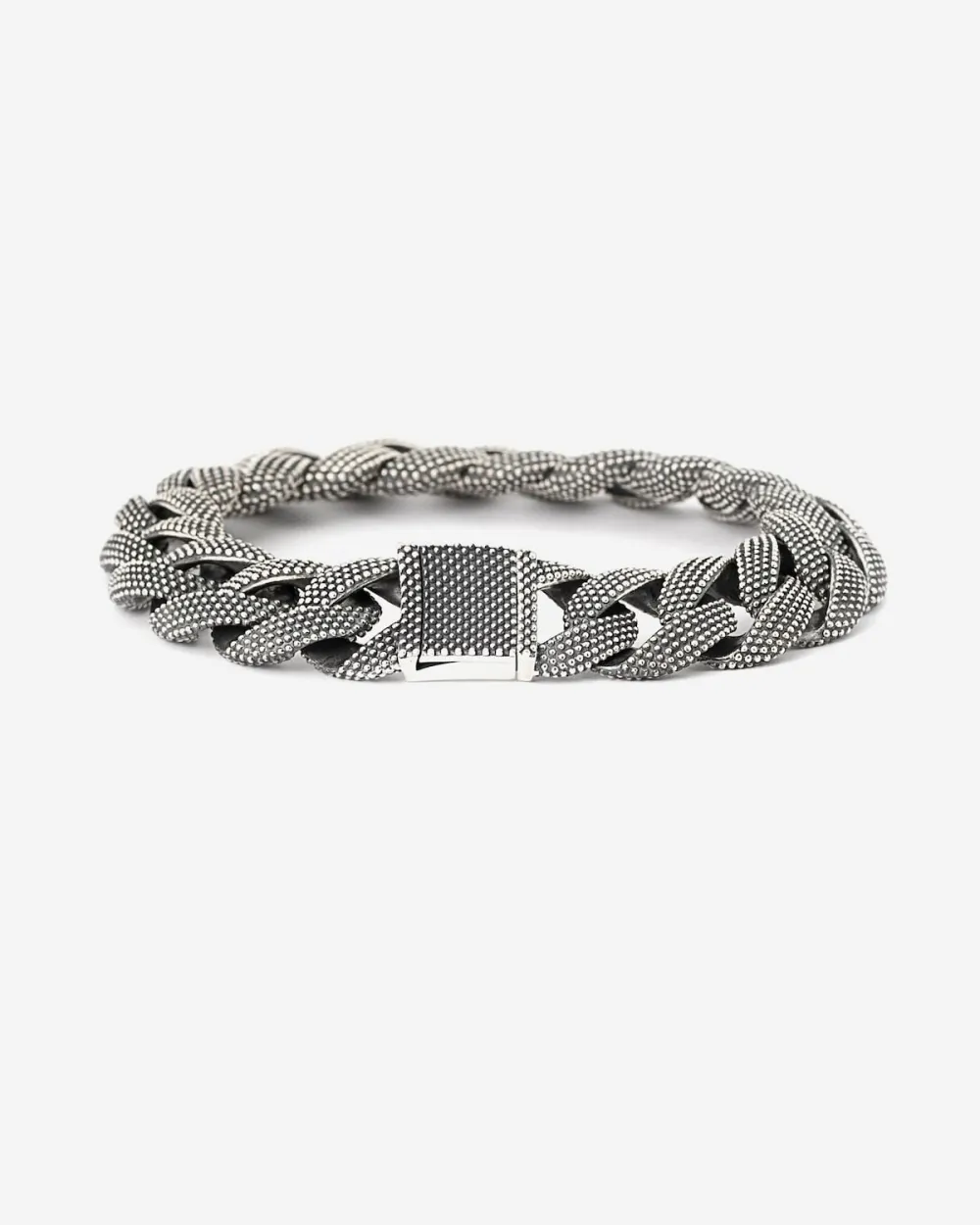 BRACCIALE GRUMETTA PUNTINATA IN ARGENTO