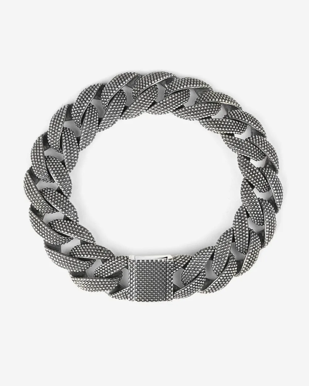 BRACCIALE GRUMETTA PUNTINATA IN ARGENTO