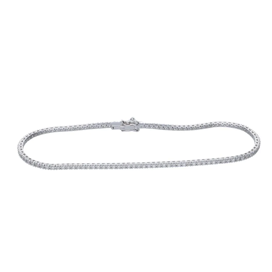 Bracciale tennis in oro bianco con diamanti