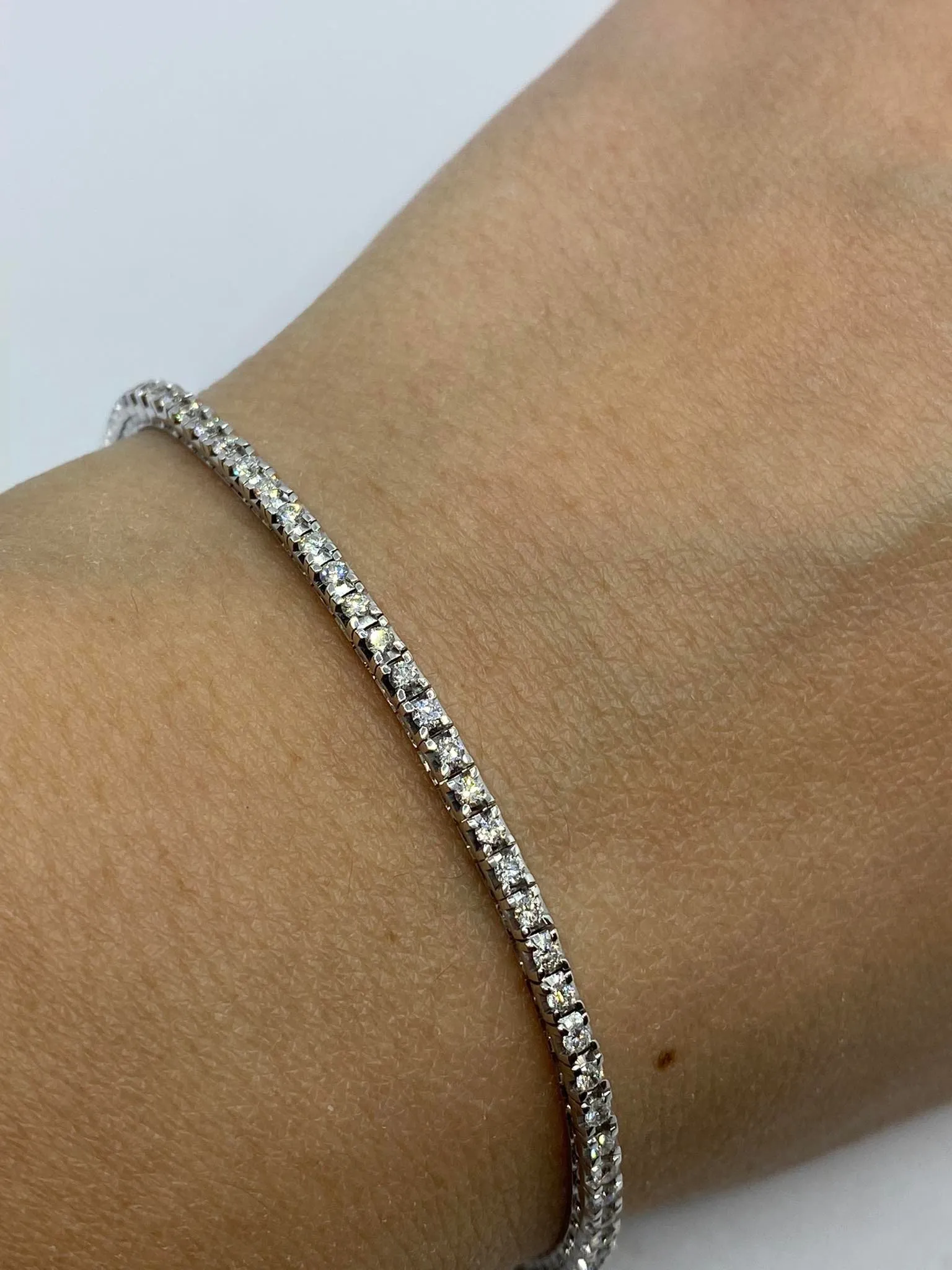 Bracciali Tennis in Oro Bianco e Brillanti Ct. 2.16
