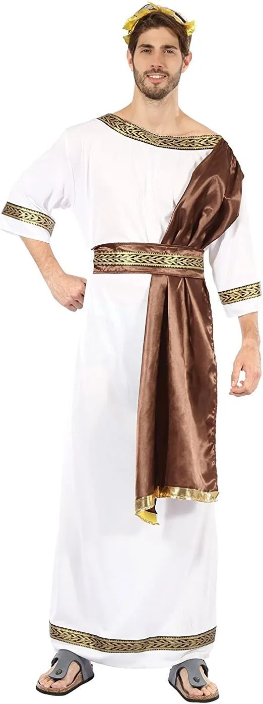 Bristol Novelty AC734 Costume da Dio Greco con Fusciacca, Marrone